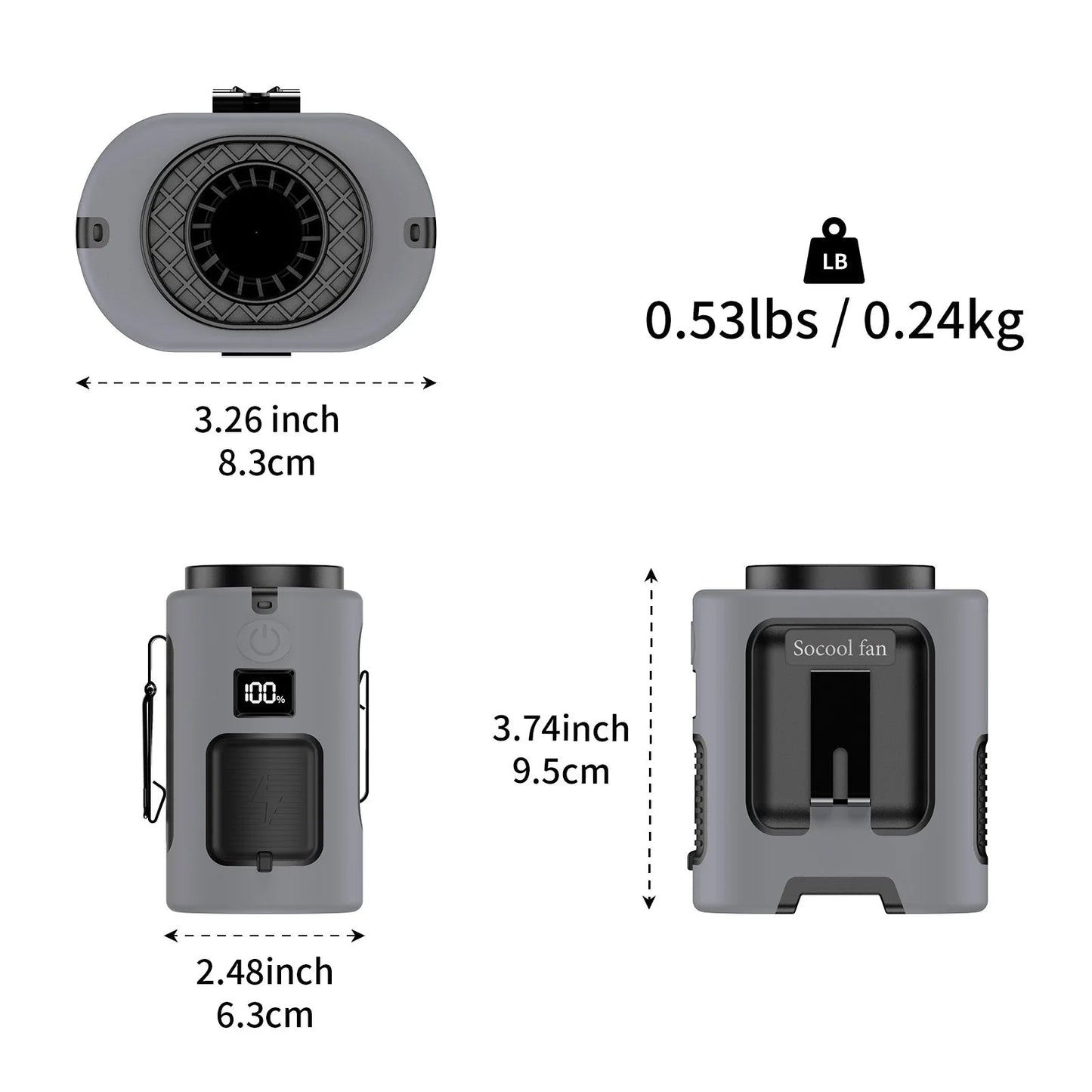 Ventilador de Cintura 3 en 1