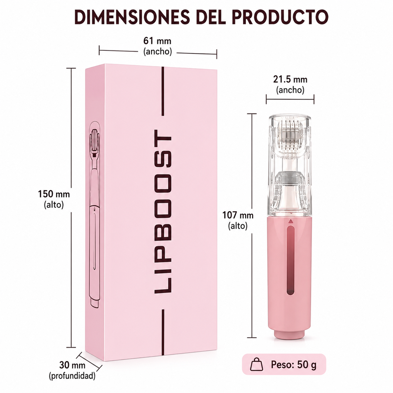 Lip Boost Micro Derma Roller para Labios