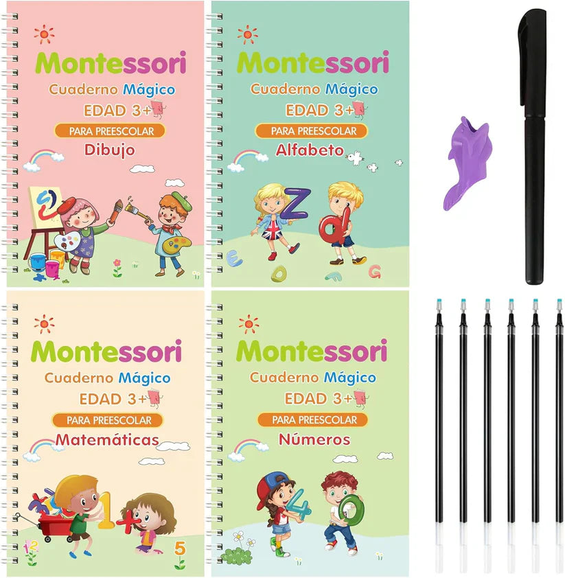 Pack x4 Cuadernos Mágicos de Escritura
