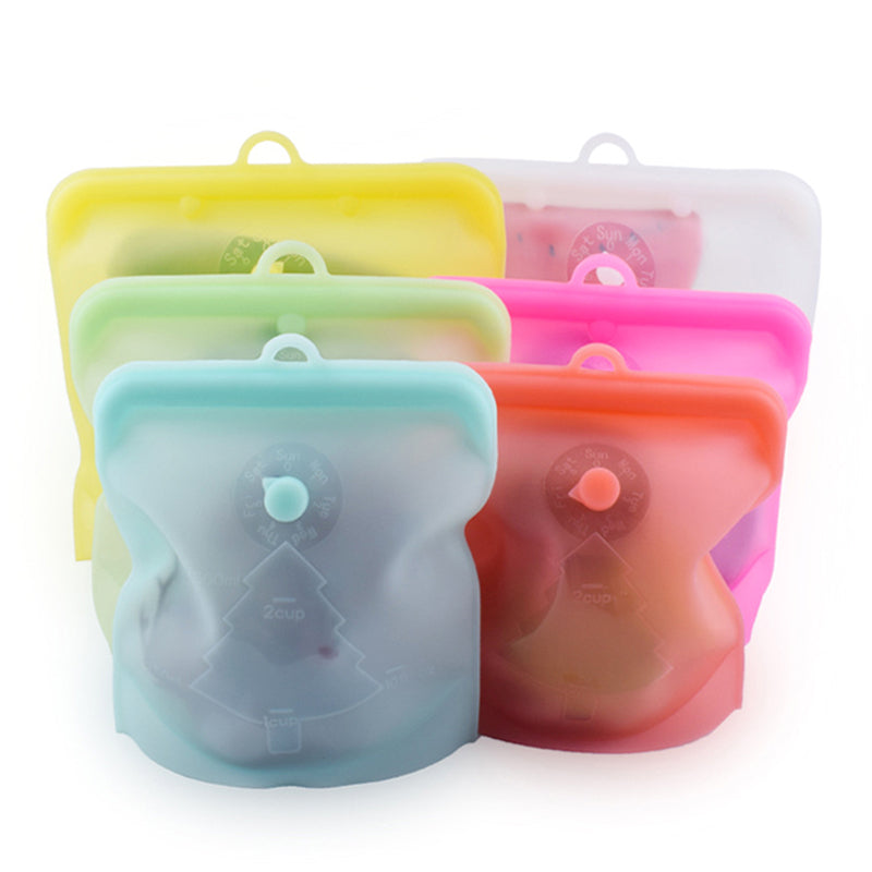 FreshLock™ Bolsas de Silicona Reutilizables para Alimentos