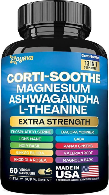 Corti-Soothe Magnesio con Ashwagandha y L-Teanina