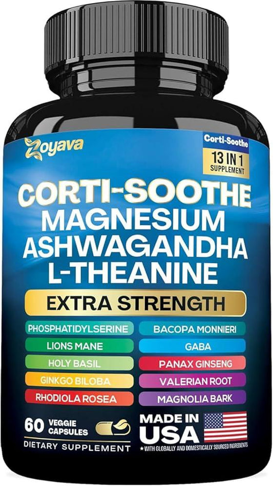 Corti-Soothe Magnesio con Ashwagandha y L-Teanina