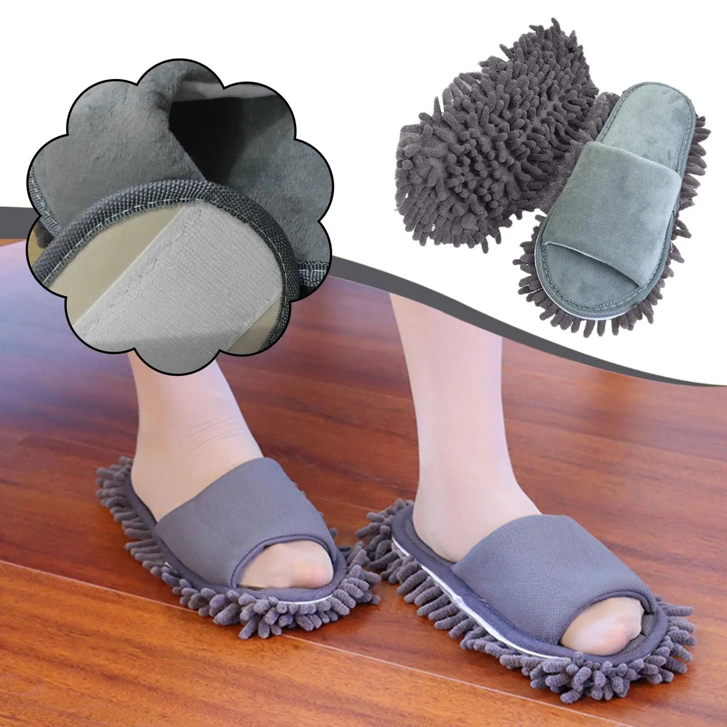 CleanStep™ Zapatillas Mopa Reutilizables de Microfibra