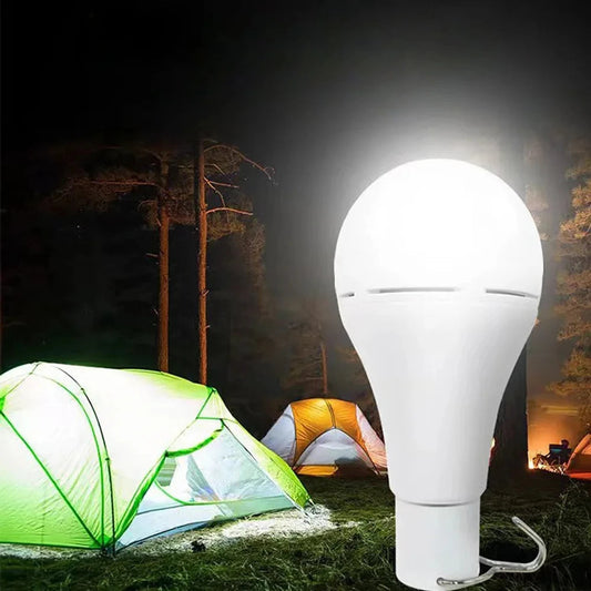 Bombilla LED 12W con Paneles Solares y Mando Distancia