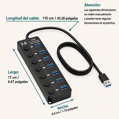 Hub USB 3.0 de 7 Puertos