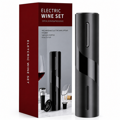 Kit Sacacorchos Eléctrico Recargable 4 en 1