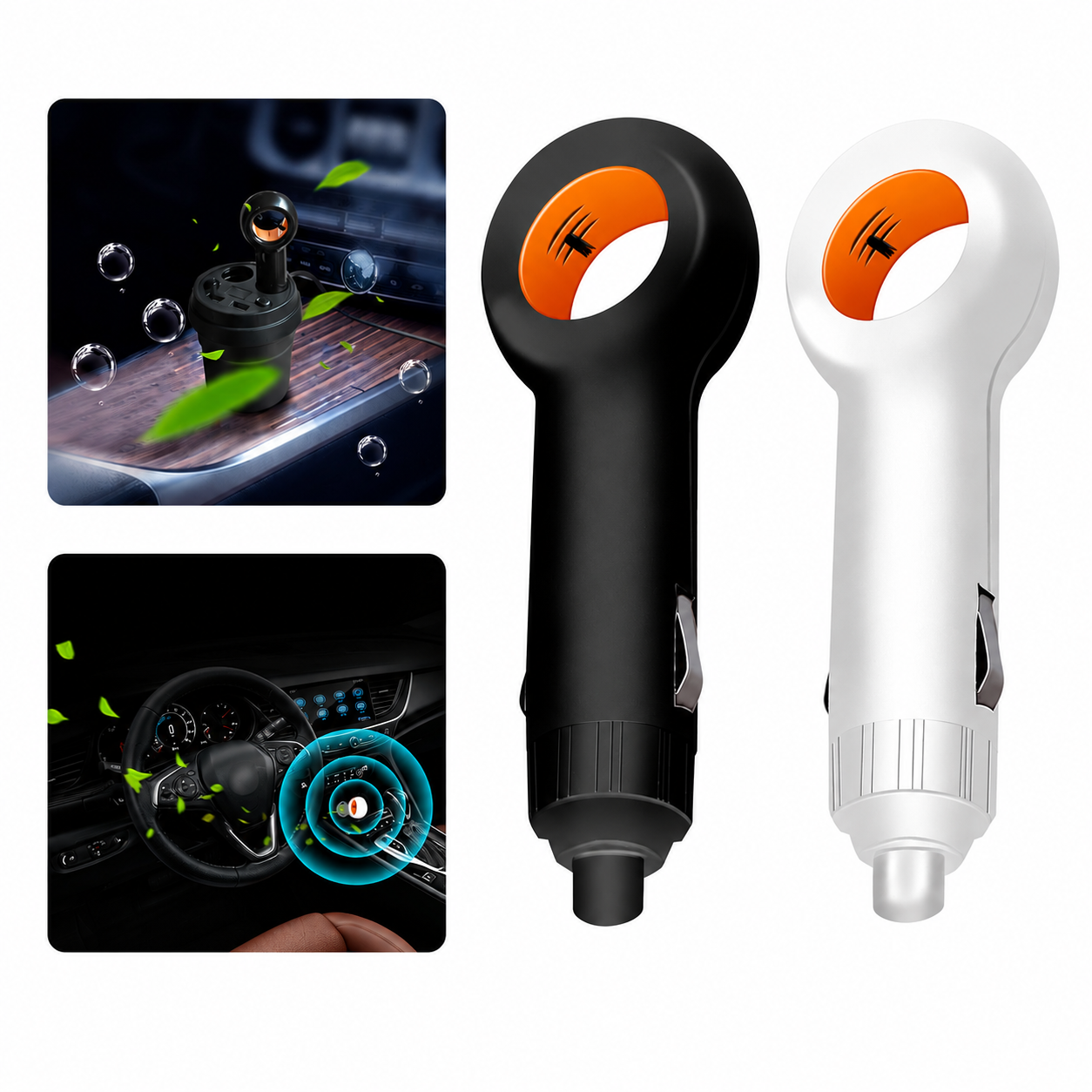 Pack de 2 Mini Purificadores de Aire para Coche