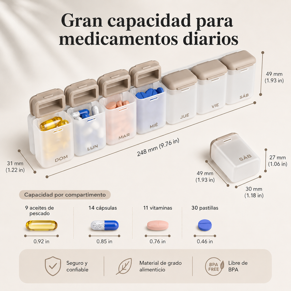 Organizador Magnético de Pastillas