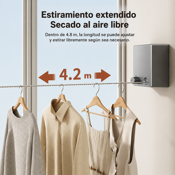 Tendedero Retráctil Ahorra Espacio