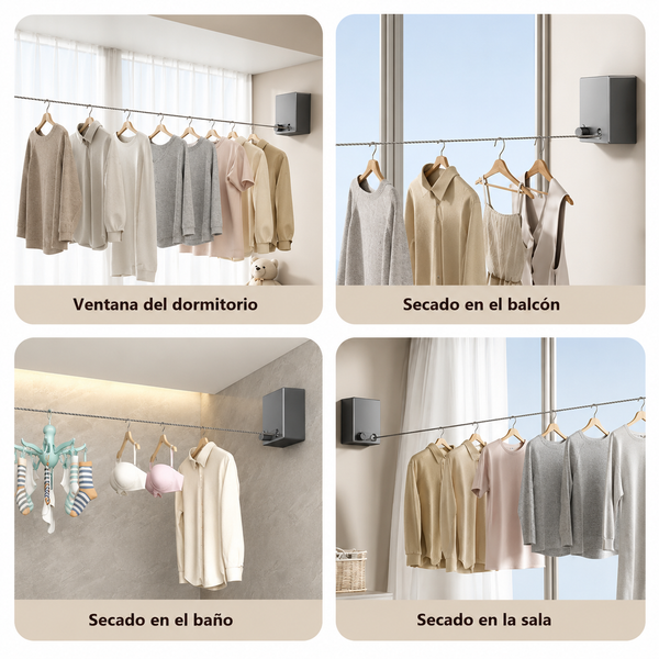 Tendedero Retráctil Ahorra Espacio