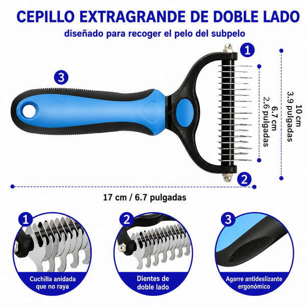 Cepillo Quitapelos para Mascotas