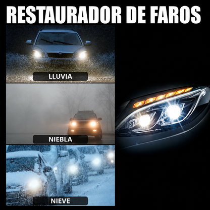 Limpiador y Restaurador de Faros para Coche 100 ml
