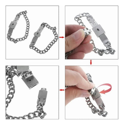 2 Pulseras de Candado para Parejas