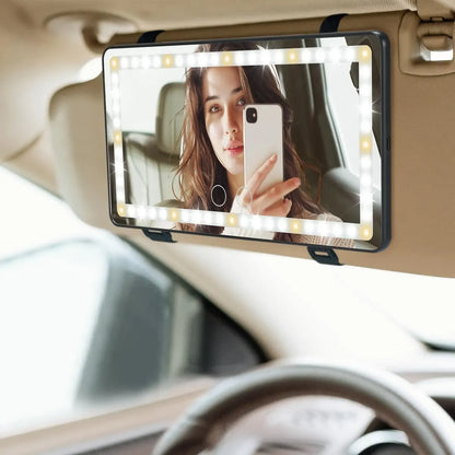 Espejo Para Carros Recargable Con Luz Led