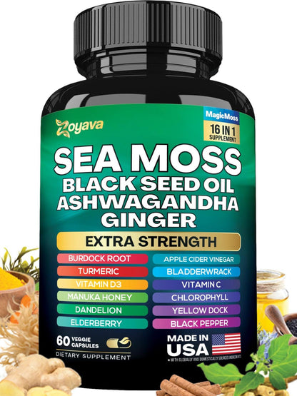 Sea-Moss Cápsulas de Ashwagandha Natural