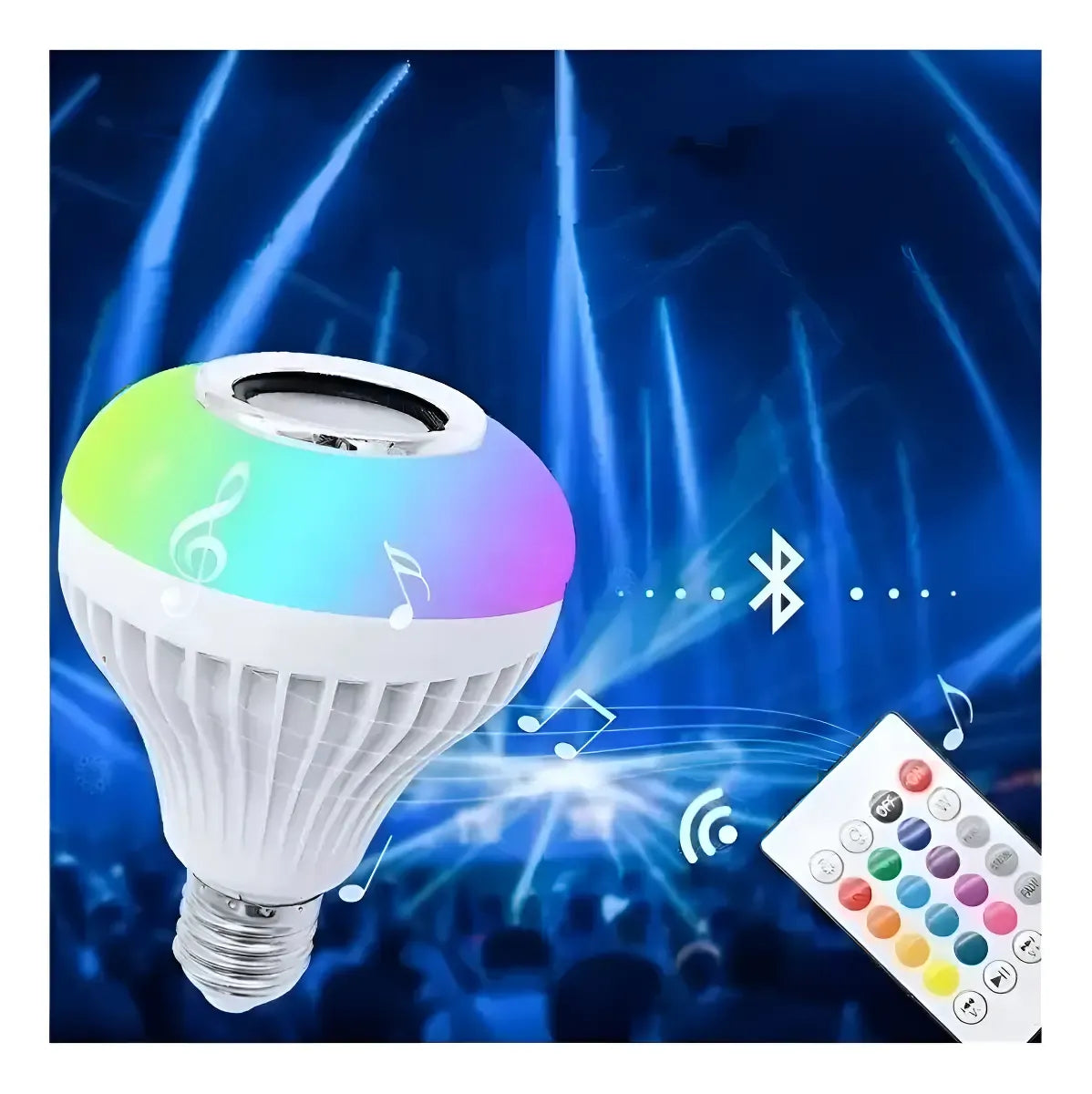 Bombillo LED Parlante Bluetooth Multicolor