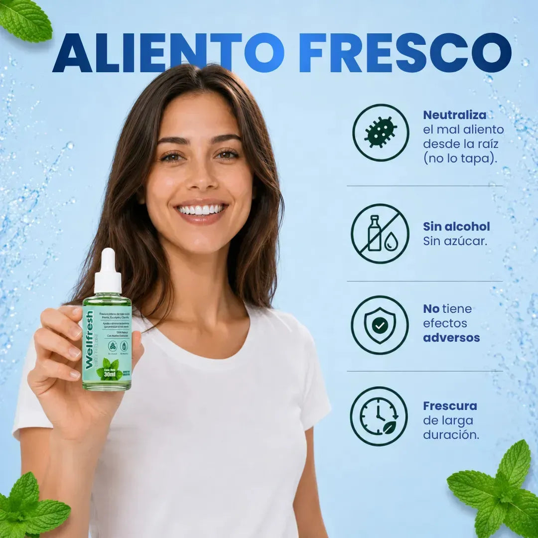 Wellfresh Gotas Concentradas para el Mal Aliento