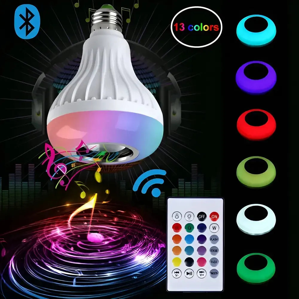 Bombillo LED Parlante Bluetooth Multicolor